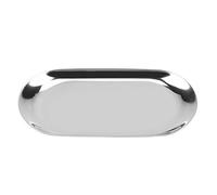 Bandeja de Almacenamiento para Camping, Organizador de plástico de Acero Inoxidable en Estilo nórdico (230 x 94 mm, Plata)