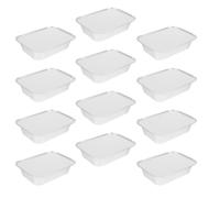 Bandeja de Aluminio Desechable Rectangular, con Tapa | Papel de Aluminio, Borde Reforzado y Cierre Seguro, para Freidora de Aire, Barbacoa y Cocina Diaria