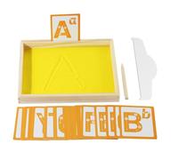 Bandeja De Ar-ena Para Trazar Letras, Caja De Ar-ena De Madera Para Rascar, Caja De Ar-ena De Material Educativo Para Palabras De Ortografía, Bandeja Resistente, Fácil De Limpiar, 22,5 Cm, Para Niños