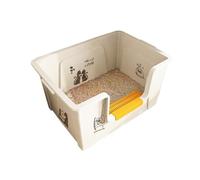 Bandeja de Arena Caja de Arena Extragrande, Caja con Lado Alto, antisalpicaduras for Gatos, for Varios, Gigante for Grandes y(Blanco)