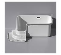 Bandeja de Arena Caja de Arena for Gatos Abierta, Caja for Lados Altos y Grandes, 32,28" Largo x 18,5" Ancho 13,78" Alto, Extragrande, Bandeja Antiadherente for hogares con Varios