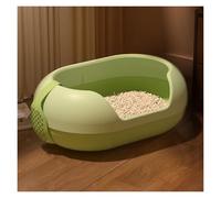 Bandeja de Arena Caja de Arena for Gatos, Caja Grande for Grandes, Conejos, for Varios, antisalpicaduras for, Montaje sin Herramientas(Green)