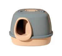 Bandeja de Arena Caja de Arena for Gatos con Tapa, Inodoro Grande Cerrado for, antisalpicaduras Pala for for, Pedal antifugas, manija Superior, fácil Limpiar(Grey)