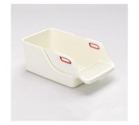 Bandeja de Arena Caja de Arena for Gatos Lados Altos y Grandes, Caja antisalpicaduras for, for Abierta, Ideal for pequeños, fácil Limpiar(Blanco)