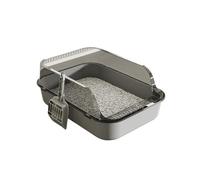 Bandeja de arena cerrada extra grande, barrera a prueba de fugas, base reforzada, eliminación de olores, uso doméstico multigato, inodoro cerrado de gran tamaño para gatos