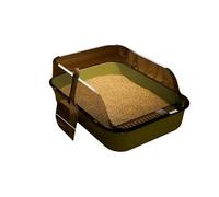 Bandeja de arena cerrada extra grande, barrera a prueba de fugas, base reforzada, eliminación de olores, uso doméstico, gran orinal cerrado para gatos