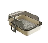 Bandeja de arena cerrada extra grande, barrera a prueba de fugas, base reforzada, eliminación de olores, uso doméstico, gran orinal cerrado para gatos