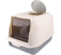 Bandeja de arena cerrada, tapa extraíble, impermeable, fácil de limpiar, caja tipo inodoro, bandeja extraíble, gran capacidad, filtro antiolores (extragrande)