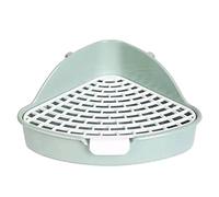 Bandeja de arena de esquina para mascotas para caja triangular, bandeja de animales pequeños, entrenador de orinal para hámster, bebé, rab, triángulo, orinal de esquina