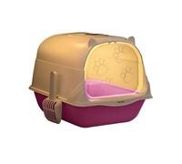 Bandeja de Arena for Gatos, Bandeja Gigante con Tapa, Caja Alta Pala, Cerrada, for Mascotas(Pink One Size,Pink)