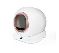 Bandeja de arena para gatos autolimpiable, caja de arena automática de gran capacidad con control de olores y funciones de aplicación para varios gatos