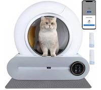 Bandeja De Arena para Gatos Autolimpiante, Caja De Arena AutomáTica RobóTica De ProteccióN, Capacidad Extra Grande De 65 litros, Control De Olores, Control De Aplicaciones