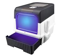 Bandeja de arena para gatos, casa de inodoro, bandeja de arena cerrada para gatos, bandeja de arena UV, interruptor remoto, bandeja de arena esterilizada, 48 x 35 x 36 cm, color negro