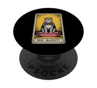Bandeja de arena para gatos místicos con cartas del Tarot de Hiss Majesty, divertido gato PopSockets PopGrip Adhesivo