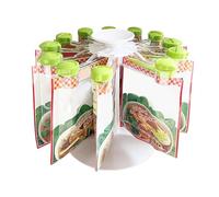 Bandeja de armario giratoria, organizador de gabinete de madera de especias, gran estante giratorio de 25 cm, condenado a condenado a condoladas, 360 °