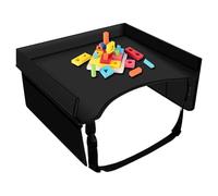 Bandeja de asiento de coche genérica, bandeja de asiento de coche para bebé, mesa de viaje plegable | Organización indispensable con correas ajustables para comidas portátil Actividades