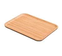 Bandeja de bambú para servir, bandeja para encimera de baño, bandeja superior para tanque de inodoro para organizar y decorar bandejas de servir (40 x 30 x 2 cm)