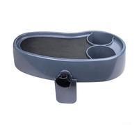 Bandeja de bañera de spa con clip ajustable de 2.2 a 4.8 pulgadas, soporte doble para bebidas con agujeros de drenaje, área central antideslizante para teléfonos, aperitivos, construcción ABS, acabado