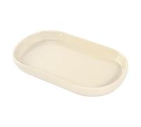 Bandeja de baño de cerámica, color blanco crema, bandeja de baño de cerámica, bandeja decorativa para inodoro y lavabo, bañera o fregadero de cocina