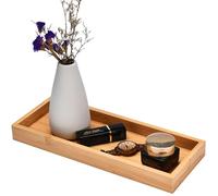 Bandeja de Baño Vanity-Bamodi de Bambú Natural - Organizadora Pequeña para Encimera, Lavabo, Fregadero de Cocina e Inodoro - Decorativa