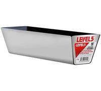 Bandeja de barro de acero inoxidable de 35,5 cm + base ergonómica contorneada - LEVEL5 | Pro-Grade | Bandeja de herramientas para mampostería de yeso | 5-334