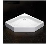 Bandeja De Base De Ducha, Kit De Plato De Ducha De Acrílico En Forma De Diamante En Blanco con Superficie Texturizada Resistente Al Drenaje y Deslizamiento, Plato De Ducha De Superficie Sólida