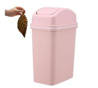 Bandeja de basura de 10 L con tapa - Swing Top Garbage Can, Thickened Leak-Proof Kitchen and Bathroom Waste Basket, Durable Trash Container | Bedroom, Counter, Office, Home, Living Room, Dorm