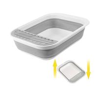 Bandeja De Basura Plegable Para Gato, Bandeja De La Ropa De Gato | Contenedores De La Basura Portátil De Viaje Impermeables | Contenedores De Cacha Suministros Para Mascotas Con Pedal Libre De Peligro