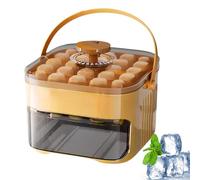 Bandeja de bloques de hielo - Bandeja de bloque de hielo para whisky con contenedor y cuchara, portátil con asa, fácil liberación sin tocar para cócteles, whisky, café