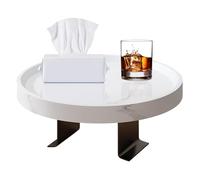 Bandeja de brazo para sofá, mesa lateral para reposabrazos, soporte para bebidas ajustable, organizador para teléfono móvil, mando a distancia, almacenamiento de aperitivos, mejora el diseño funcional