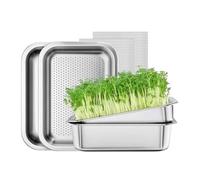 Bandeja de brotación - Organizador de crecimiento de plantas de gran tamaño, propagador de jardín resistente para el desarrollo de verduras, unidad central funcional con beneficios adicionales de