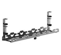 Bandeja de Cables Debajo del Escritorio Acero al Carbono | Debajo del escritorio: bandeja metálica for pasar cables, extensible/fija, sin taladrar(Black Telescopic)