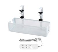 Bandeja de cables para debajo del escritorio,Organizador de alambre de acero al carbono - Organizador de cables debajo del escritorio,Para adultos Hombres Mujeres Hogar Interior Oficina Estudio Cocina