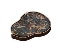 Bandeja de café de madera de nogal, mesa de té seco, bandeja de té de la tarde, alfombrilla de té con alfombrilla de té de tela, bandeja de té para el hogar, sala de estar, bandejas de servir (G M)