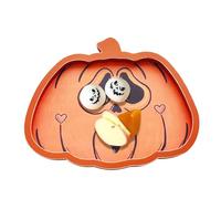 Bandeja de calabaza, plato de charcutería, plato de pastel con temática de calabaza, plato de charcutería, plato de madera para servir aperitivos