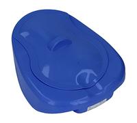 Bandeja de cama de hospital Bandeja de cama de plástico PP con almohadilla sólida más gruesa de borde liso para uso doméstico (Azul oscuro)