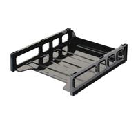 Bandeja de carga frontal para cartas Officemate, 26 cm de alto x 31 cm de ancho x 6 cm de profundidad, color negro