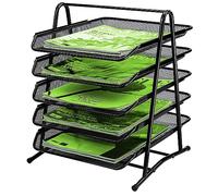 Bandeja de Cartas de Malla metálica de 5 Niveles, Organizador de Bandeja de Cartas, bandejas de Archivo de Oficina, Organizador de cajones de Malla, Soportes de apilamiento de Documentos, la Oficina