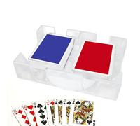 Bandeja De Cartas Giratoria | Titular De Cartas De Doble Baraja Revolving Claro | Organizador De Cartas De Juego Giratorio, Bandejas Robustas | Accesorio Práctico Para Niños, Adultos, Mesas De Poker
