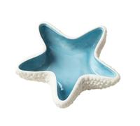 Bandeja de cerámica con Forma Estrella mar, cenicero 3D único, decoración del hogar, exhibición Joyas, Aperitivos, la Sala Estar(Lake Blue)