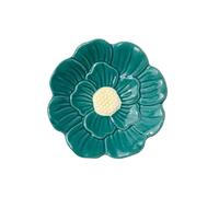 Bandeja de cerámica for joyería, soporte for platos con anillo de flor de loto, bandeja de baratija de porcelana, plato decorativo for anillo y collar, 3 uds.(Green)