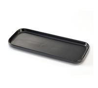 Bandeja de cerámica para baño, Bandeja organizadora de Fregadero de Cocina, Soporte para cosméticos (Negro)