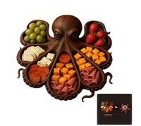 Bandeja de charcutería, plato de charcutería de frutas y verduras, tabla de servir comidas, para fiestas temáticas, cenas, almuerzos, desayunos, camping, cocina, barbacoa