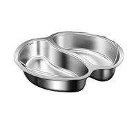 Bandeja de cocción de vapor dividida, olla de vapor,Bandeja de comida lisa Bandeja de vapor - Olla de vapor antiquemaduras con mango ergonómico para una cocción eficiente y segura
