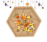 Bandeja De Comida De Halloween Plato De Postre Cocina Madera Espeluznante | Bandeja Servir Madera Espeluznante Para Vacaciones, Club, Fiesta, Hogar, Escritorio, Mesa, Festivo Halloween Telaraña