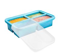 Bandeja de congelador para cubos de sopa, molde de silicona reutilizable para preparación de comidas, seguro para el calor, cavidades flexibles para porciones de caldo, salsas o purés, ideal para