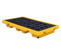 Bandeja de contención de derrames anidable con rejilla desmontable para garaje, sótano, bandeja de goteo modular y apilable