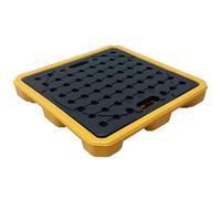 Bandeja de contención de derrames de petróleo Plataforma de derrames de polietileno antideslizante para uso industrial Palet de almacenamiento modular para cubos de pintura Solución de control de de