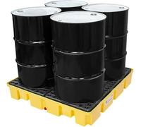 Bandeja de contención de derrames para derrames de aceite y productos químicos, bandeja de plástico duradera y a prueba de fugas para uso industrial, 49 x 36 x 10 cm, evita la contaminación