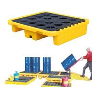 Bandeja De ContencióN De Derrames Resistente A Productos QuíMicos Para Bidones De Aceite,Plataforma Modular Antiderrames PláStico,Bandeja ContencióN Para Uso Laboratorios E Industria(28.3*28.3*6.3)